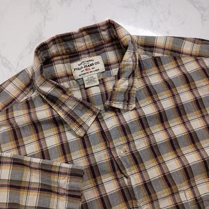 Polo Jeans Co. Plaid Multicolor Cotton Men's XL Short Sleeve‎ Button-Down Shirt